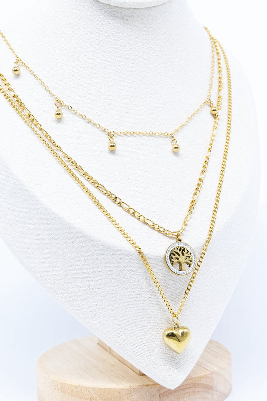 Vita | Collier multi rangs en acier inoxydable